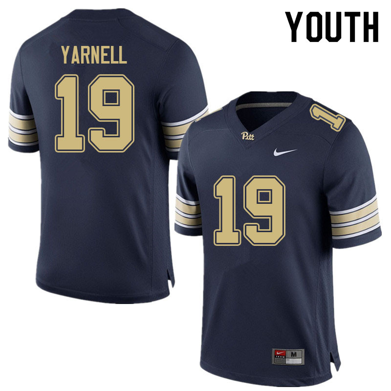 Youth #19 Nate Yarnell Pitt Panthers College Football Jerseys Sale-Navy